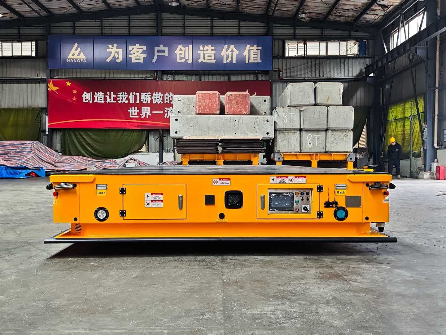 Application of 80t Heavy-Duty AGV for Component Transport-1