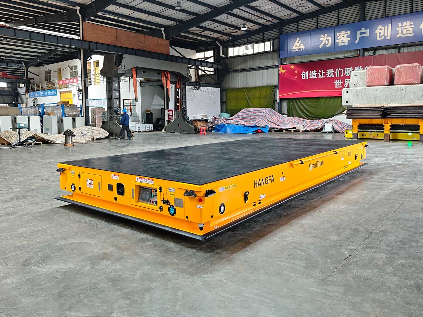 Application of 80t Heavy-Duty AGV for Component Transport-0