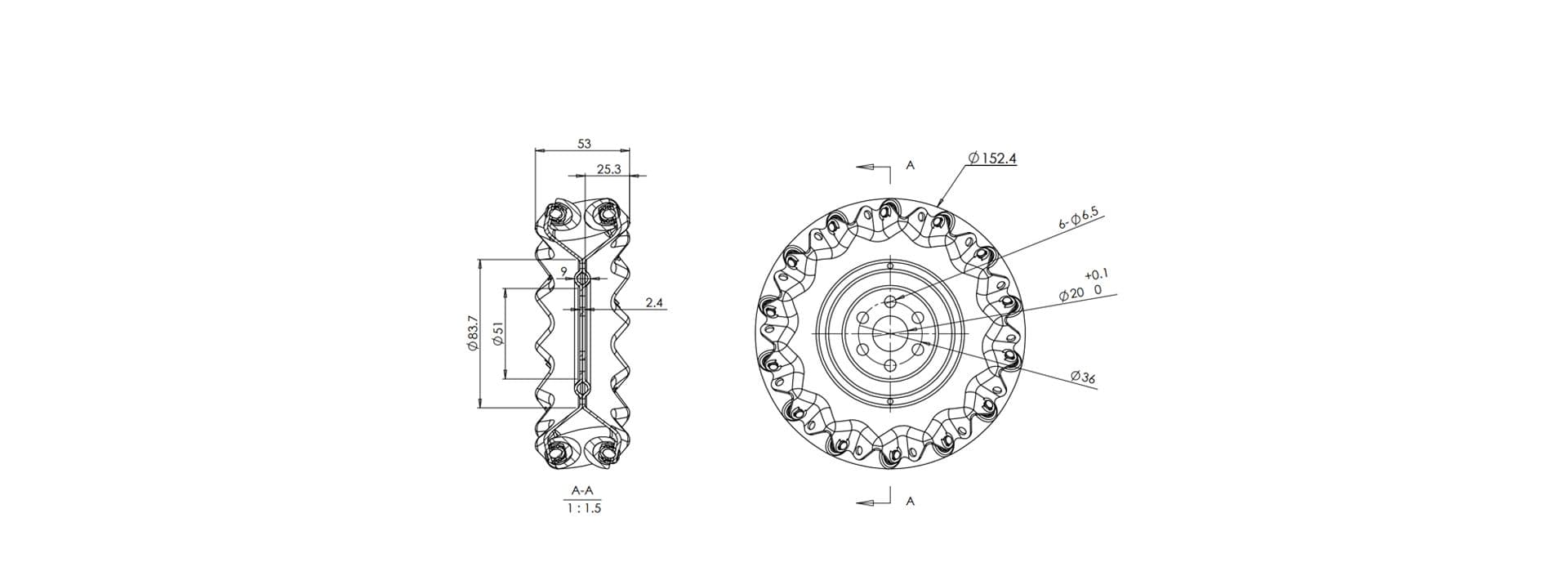 QMA-15Exterior Dimension